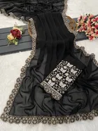 Chiffon Woven Design Saree for Women 