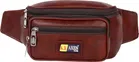 AXen Faux Leather Waist Bag for Men & Women (Brown)