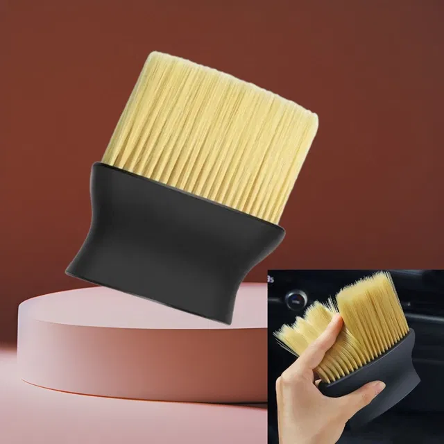 Super Soft Microfiber Car Dashboard Cleaning Brush (Brown & Black)