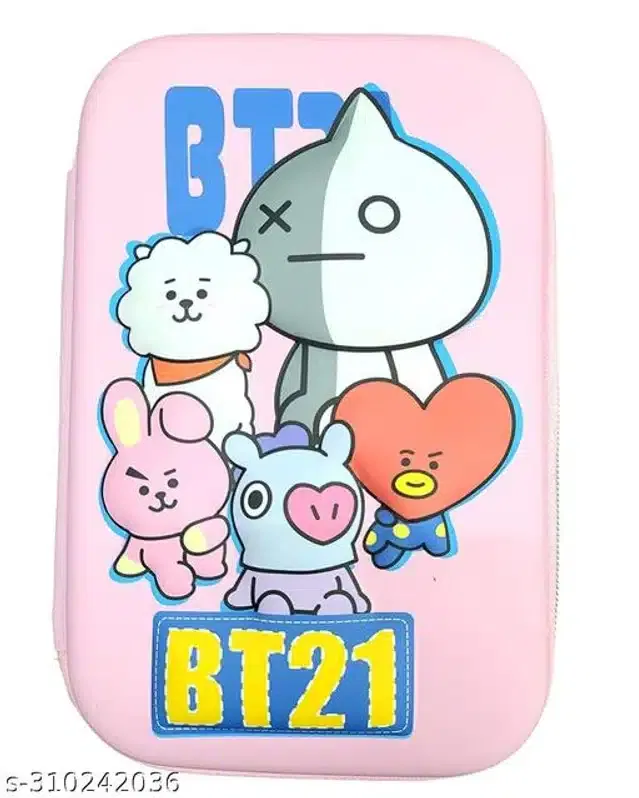 Cartoon Theme Pencil Case for Kids (Pink)