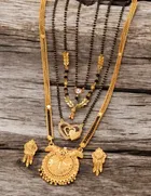 Combo of 4 Pcs Mangalsutras with Earrings Set for Women 