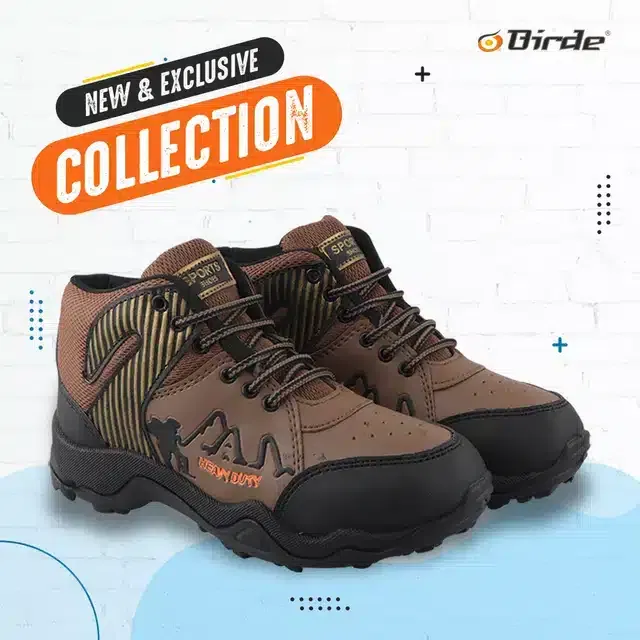 Lightweight Boots for Men (Brown, 8)