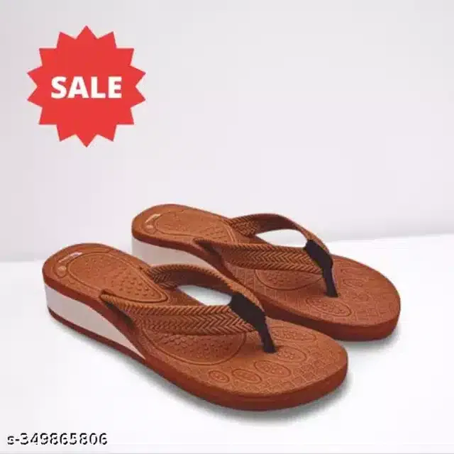 Flip Flops for Women (Tan, 8)