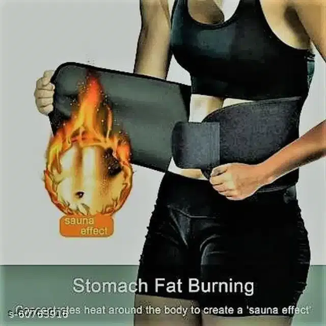 Sweat Belt for Unisex (Black, Free Size)