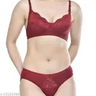 Polycotton Bra with Panty for Women 