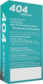 Bold Care  Pack of 10 404 Super Nano Thin Condoms - 404-NAN-CON