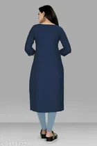 Cotton Slub Embroidered Kurti for Women 