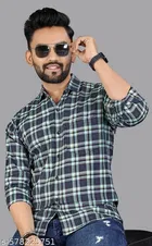 Polycotton Checked Shirts for Men, Multicolor 