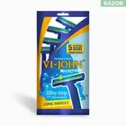 VI-JOHN Master Stroke Twin Blade Shaving Razors With Lubricatin g Aloe Vera Strip for Men(Contain 5 Pcs)