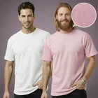 Polyester Round Neck T-shirt for Men, Multicolour, Pack of 2 