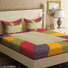 Cotton Queen Bedsheet with 2 Pillow Cover 