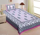 Cotton Single Bedsheet with Pillow Cover 