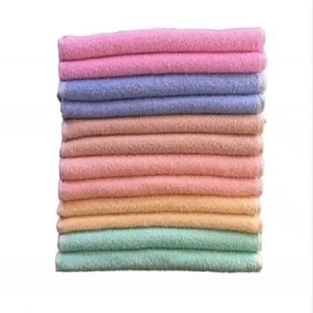 Cotton High Absorbent Antibacterial Hand Towels (Pack of 12) (Multicolor, 12x18 inches)