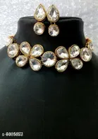 Alloy Necklace with Earrings for Women 
