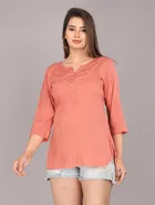 Rayon Solid Short Kurti for Women 