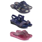 Combo of 2 Pairs Slippers & Sandals for Women 
