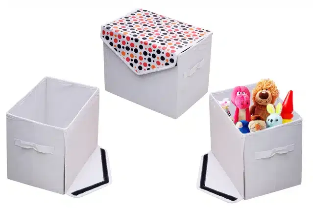 PVC Printed Toys Storage Box (Multicolor)