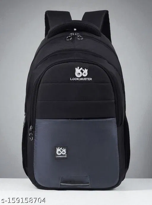 Nylon Backpack for Men & Women, Black