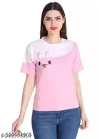 Cotton Blend T-shirt for Women, Multicolour 