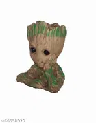 Wooden Groot Flower Pot with Drainage Showpieces 