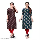 Crepe Printed Kurti for Women 