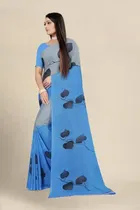 SVB जॉर्जेट साड़ी विद ब्लाउज फॉर विमेंस 