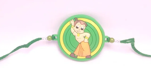 Plastic Chota Bheem Rubber Rakhi for Kids (Multicolor, Free)