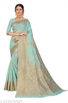 Cotton Zari Woven Saree for Women 