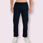 Lycra Nylon Logo Printed Track Pant for Men 