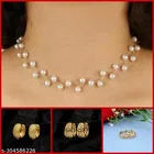 Alloy Necklace with 3 Pair Earrings for Women 