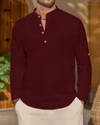 Full Sleeves Solid Short Kurta for Men 