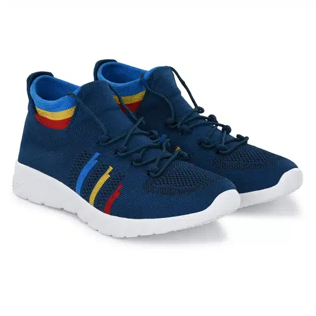 Sports Shoes for Men (Navy Blue & White, 7)