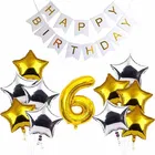 6th Happy Birthday Balloon Decoration Kit, White, Set of 1