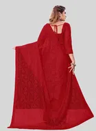 Net Floral Saree for Women 