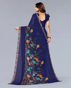 Georgette Floral Print Saree for Women 