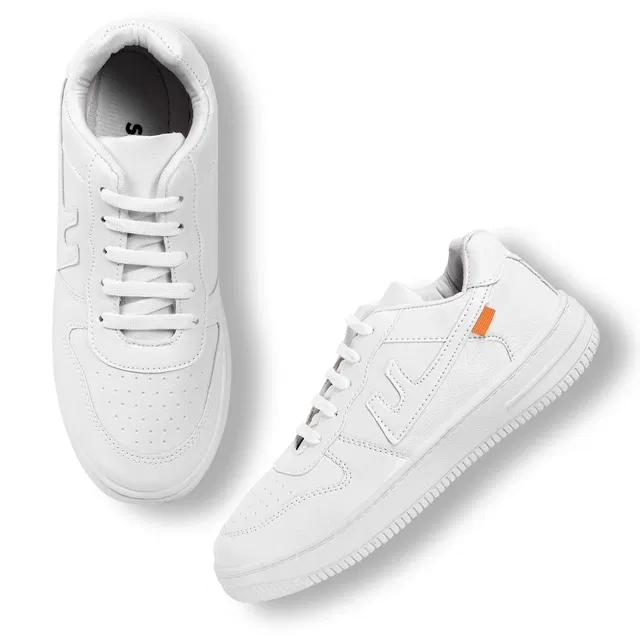 Casual Shoes for Men (White, 8)