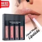 Waterproof Liquid Matte Lipsticks (Nude, Pack of 4)