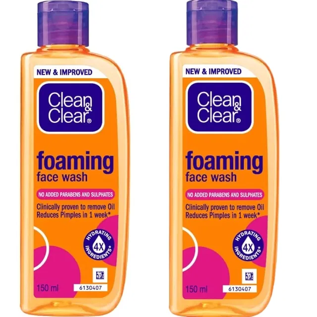 Clean & Clear Foaming Facewash (150 ml, Pack of 2)