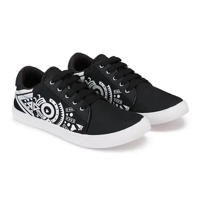 Bersache Lightweight Casual Shoes for Men (Black, 8)