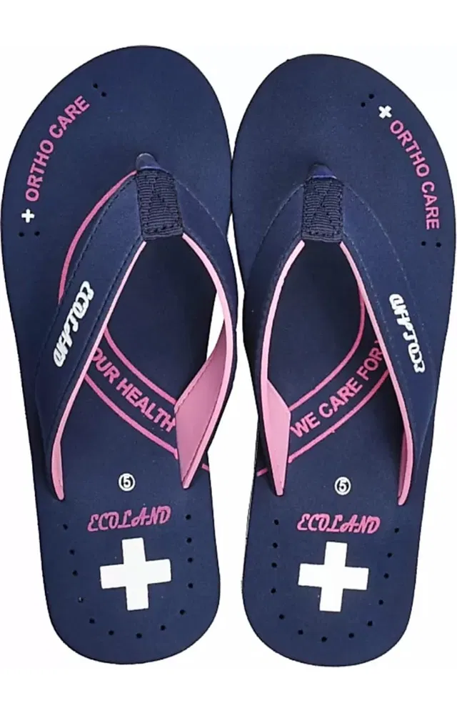 Flipflops for Women (Navy Blue, 7)