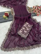 Chiffon Woven Design Saree for Women 