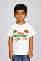 Round Neck Independence Day Print T-Shirt for Boys 