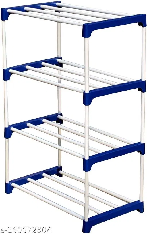 Metal 4 Layer Collapsible Multipurpose Rack (Blue)