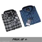 Polycotton Checked Shirts for Men, Multicolor 