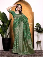 Banarasi Silk Jacquard Embroidery Saree for Women 