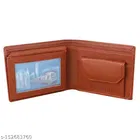 PU Solid Wallet for Men, Brown