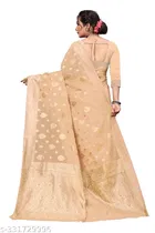 Chanderi Cotton Zari Woven Saree for Women 