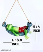 Terracotta Frog on Hammock Garden Decorative Showpiece 