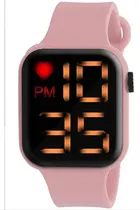 Silicone Strap Digital Watch for Men & Boys (Pink)