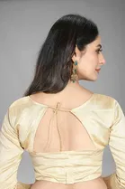 Trendy Vichitra Silk Saree with Blouse Piece For Women 